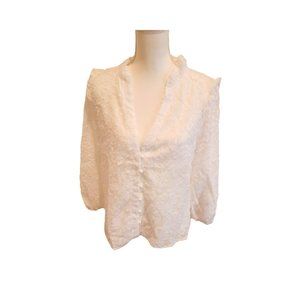 Shein White Sheer Jacket Size M